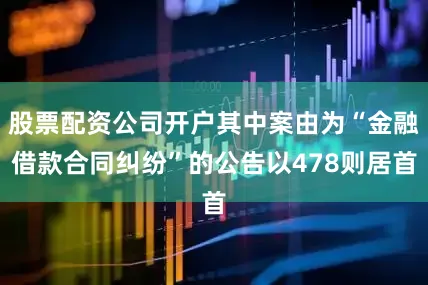 股票配资公司开户其中案由为“金融借款合同纠纷”的公告以478则居首